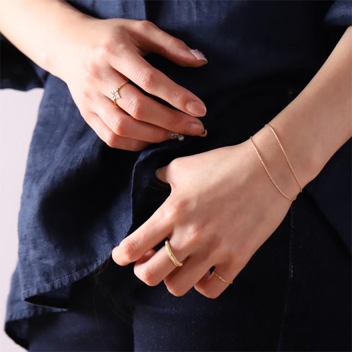 DEVAS 18金 ブレスレット k18 18金ブレスレット 18k レディース 2連