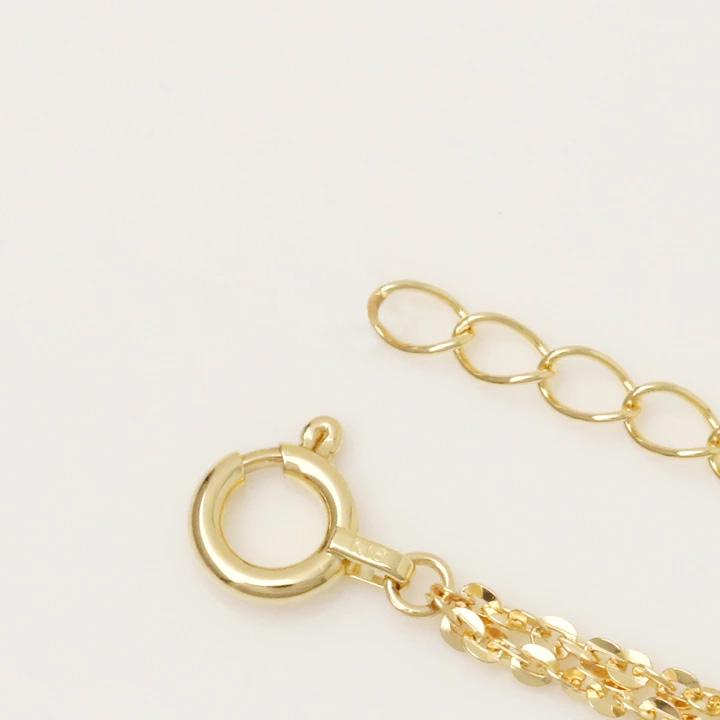 【土日限定2000円OFFクーポン有】 18金 ブレスレット k18 18金ブレスレット 18k レディース 2連 ツイストあずき 1.2mm シンプル ブレスレットレディース | DEVAS | 04