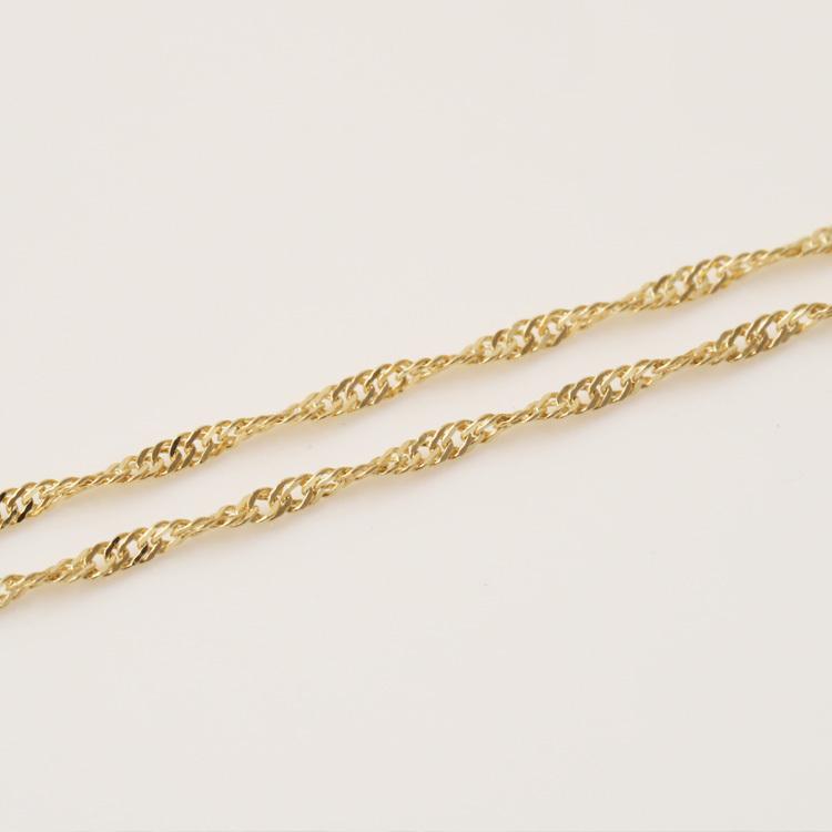 【6/14~15限定2500円OFFクーポン有】18金 ブレスレット k18 18金ブレスレット 18k レディース プラチナ ピンクゴールド 2連 スクリューチェーン 1.6mmの画像