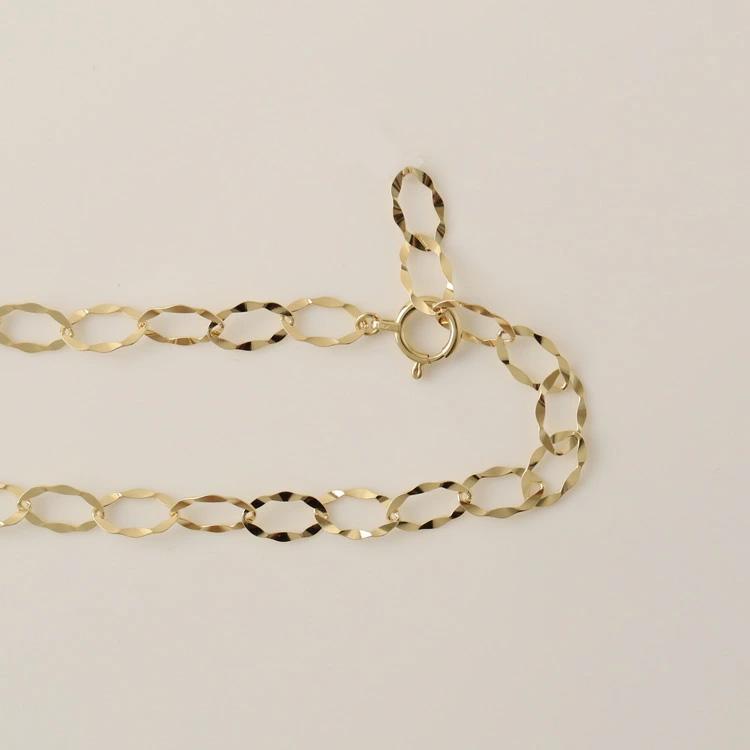 【6/14~15限定2500円OFFクーポン有】18金 ブレスレット k18 18金ブレスレット 18k レディース リップル チェーン 4.5mm シンプル ブレスレットレディースの画像