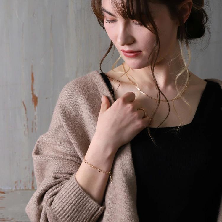 【6/14~15限定2500円OFFクーポン有】18金 ブレスレット k18 18金ブレスレット 18k レディース リップル チェーン 4.5mm シンプル ブレスレットレディースの画像