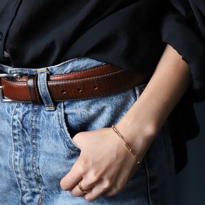 【6/14~15限定7000円OFFクーポン有】18金 ブレスレット k18 18金ブレスレット 18k レディース ペーパークリップチェーン 3.5mm  ブレスレット メンズの画像