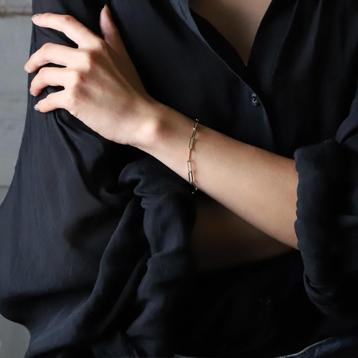 Pt850ロングコマクリップチェーンブレスレット全長19㎝ PT850 チェーン ブレスレット 10g 19cm[] PT850 Chain Bracelet