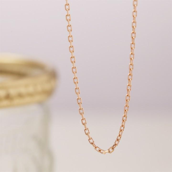 【土日限定5000円OFFクーポン有】 18金ネックレス k18 ピンクゴールド ネックレスチェーン あずきチェーン 1.3mm レディース ネックレス チェーン 18k | DEVAS | 01