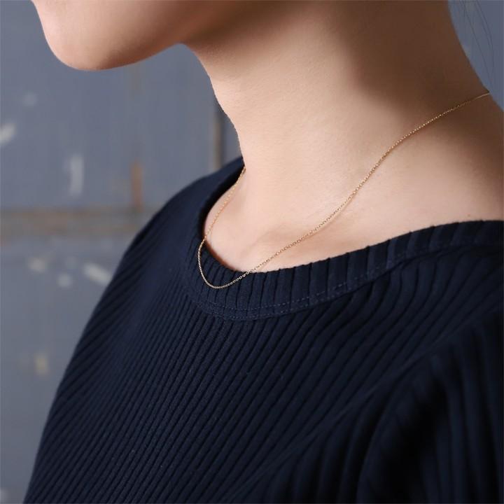 【土日限定1000円OFFクーポン有】 18金ネックレス k18 ネックレス 18金 レディース チェーン ネックレスチェーン 0.9mm幅 カット 小豆 18k 18 金 | DEVAS | 07