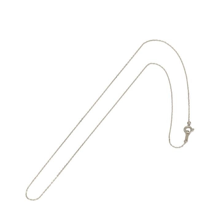 【土日限定1500円OFFクーポン有】 18金ネックレス k18 ホワイトゴールド ネックレスチェーン 0.9mm カットあずき チェーン レディース ネックレス 18k | DEVAS | 05