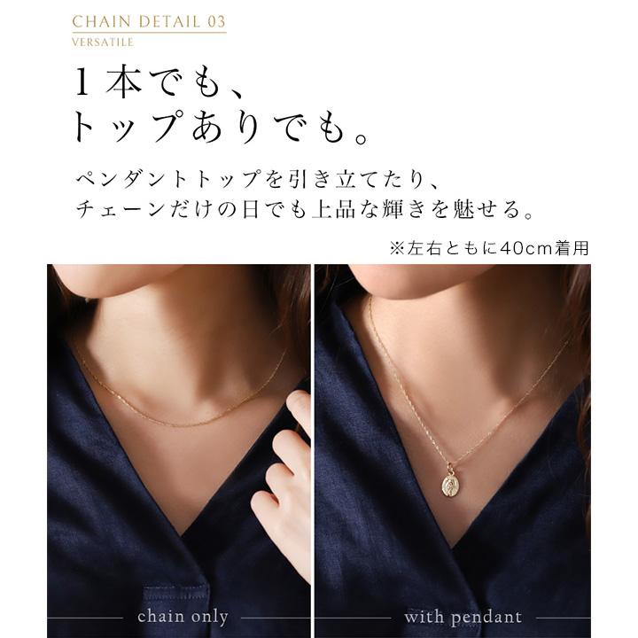 18金ネックレス k18 ネックレス 18金 レディース チェーン ネックレスチェーン スクリュー チェーン 1.2mm 18k 18 金 | DEVAS | 06