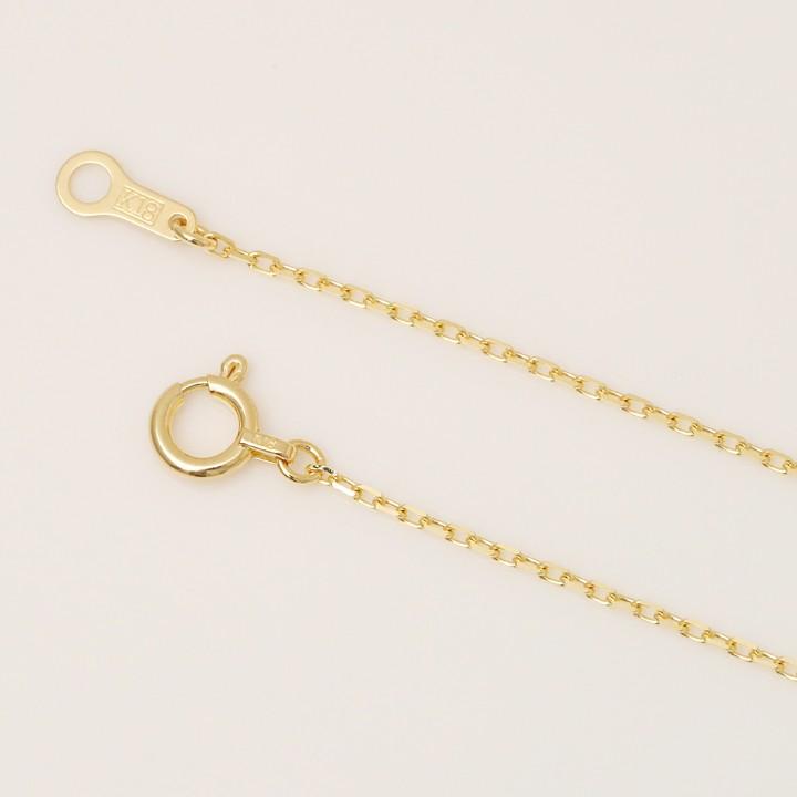 6月土日限定 7%クーポン▼ 18金ネックレス k18 ネックレス 18金 レディース チェーン ネックレスチェーン1.0mm幅 カットあずき 18k 18 金 | DEVAS | 04