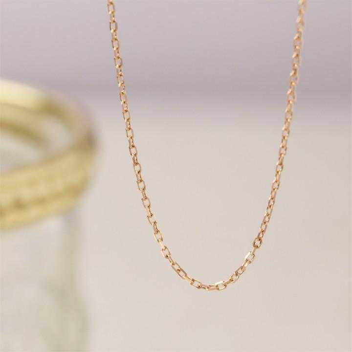 6月土日限定 7%クーポン▼ 18金ネックレス k18 ネックレス 18金 レディース チェーン ピンクゴールド ネックレスチェーン あずき 1.0mm幅 18k | DEVAS | 01