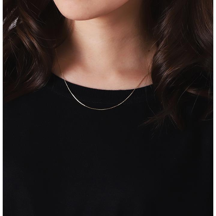 【土日限定2000円OFFクーポン有】 18金ネックレス k18 ネックレス 18金 レディース チェーン ネックレスチェーン 0.9mm カット あずきチェーン 18k | DEVAS | 03