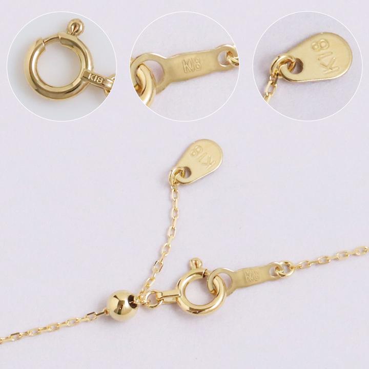 【土日限定2000円OFFクーポン有】 18金ネックレス k18 ネックレス 18金 レディース チェーン ネックレスチェーン 0.9mm カット あずきチェーン 18k | DEVAS | 05