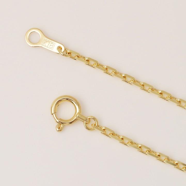 18金ネックレス k18 ネックレスチェーン あずきチェーン 1.5mm レディース ネックレス チェーン メンズ 18k ゴールド シンプル チェーンのみ 45cm 47cm 50cm｜devas｜05