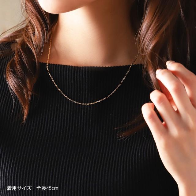 18金ネックレス k18 ネックレスチェーン あずきチェーン 1.5mm レディース ネックレス チェーン メンズ 18k ゴールド シンプル チェーンのみ 45cm 47cm 50cm｜devas｜06