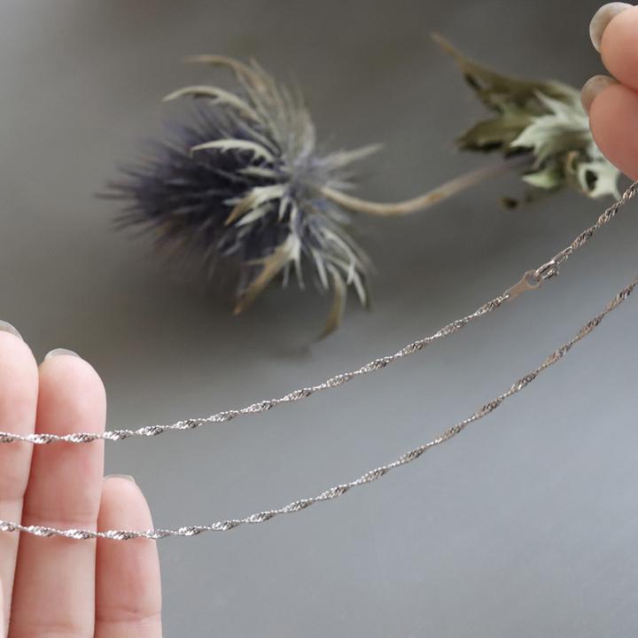 【土日限定2500円OFFクーポン有】 プラチナ ネックレス ネックレスチェーン プラチナネックレス スクリュー チェーン 1.6mm幅 レディース チェーン | DEVAS | 08