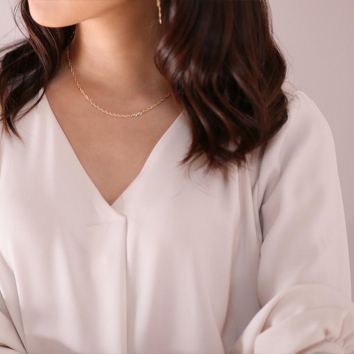 6月土日限定 7%クーポン▼ 18金ネックレス k18 ネックレス 18金 レディース チェーン ネックレスチェーン スクリューチェーン 2.4mm 18k 18 金 | DEVAS | 07