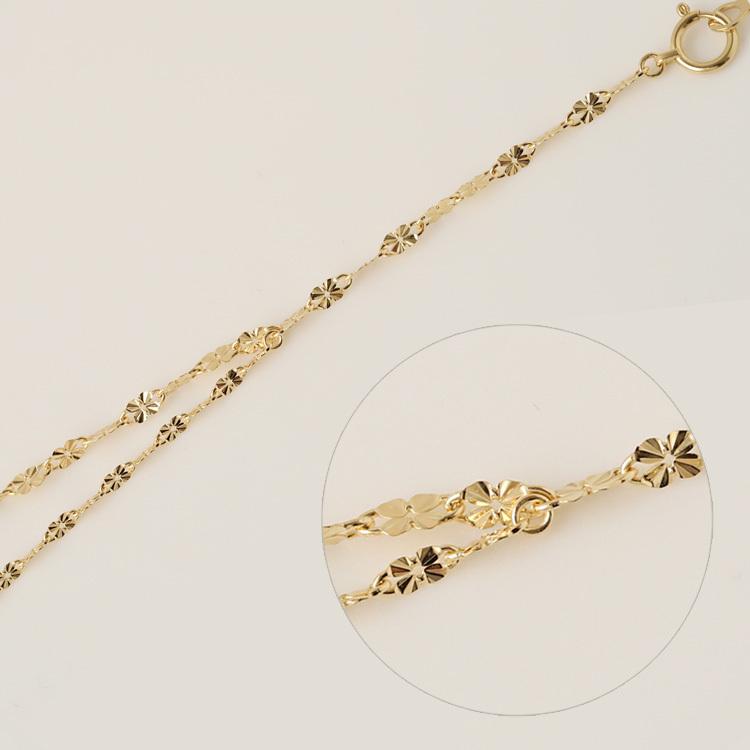 18金ネックレス ロングネックレス k18 80cm ネックレスチェーン クローバーチェーン レディース ロング ネックレス チェーン 18k ゴールド シンプル｜devas｜07