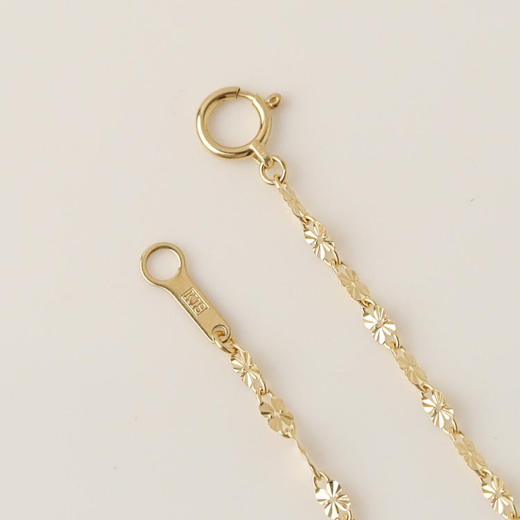 18金ネックレス ロングネックレス k18 80cm ネックレスチェーン クローバーチェーン レディース ロング ネックレス チェーン 18k ゴールド シンプル｜devas｜08