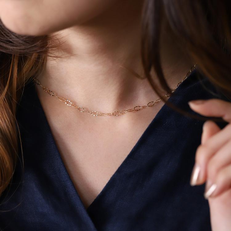 【土日限定5000円OFFクーポン有】 18金ネックレス k18 ネックレス 18金 レディース チェーン ネックレスチェーン リップル ネックレス 3.3mm 18k | DEVAS | 10
