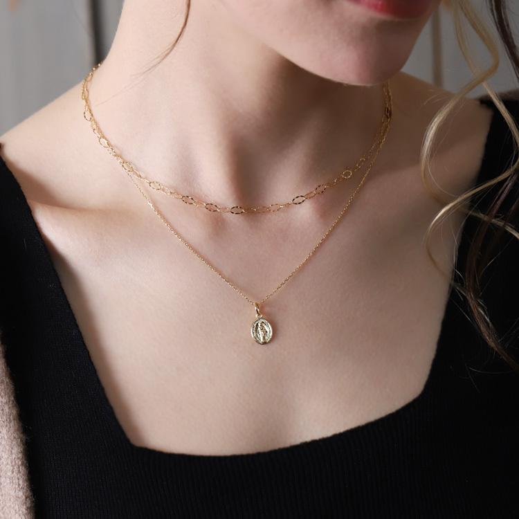 【土日限定5000円OFFクーポン有】 18金ネックレス k18 ネックレス 18金 レディース チェーン ネックレスチェーン リップル ネックレス 3.3mm 18k | DEVAS | 12