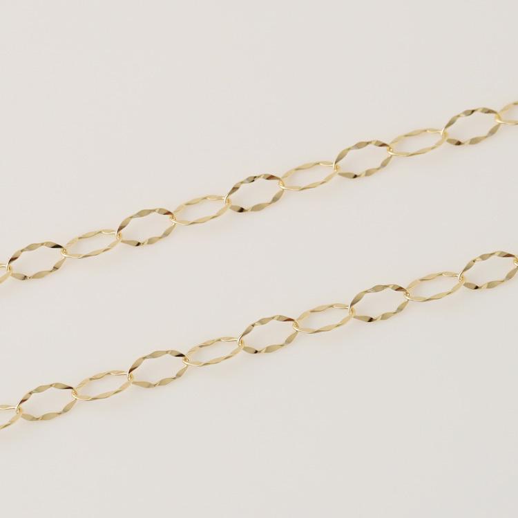 【土日限定5000円OFFクーポン有】 18金ネックレス k18 ネックレス 18金 レディース チェーン ネックレスチェーン リップル ネックレス 3.3mm 18k | DEVAS | 04