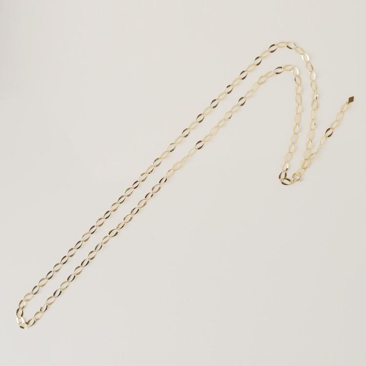 【土日限定8000円OFFクーポン有】 18金ネックレス ロングネックレス k18 80cm ネックレスチェーン オーバルフレア 4.8mm レディース ネックレス 18k | DEVAS | 04