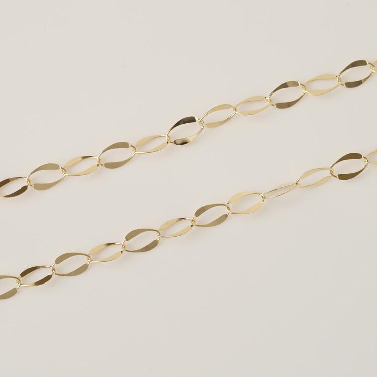 【土日限定8000円OFFクーポン有】 18金ネックレス ロングネックレス k18 80cm ネックレスチェーン オーバルフレア 4.8mm レディース ネックレス 18k | DEVAS | 05