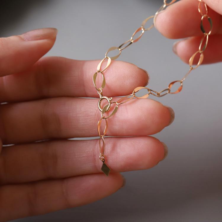 【土日限定8000円OFFクーポン有】 18金ネックレス ロングネックレス k18 80cm ネックレスチェーン オーバルフレア 4.8mm レディース ネックレス 18k | DEVAS | 08