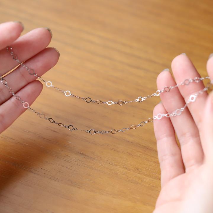 【土日限定2000円OFFクーポン有】 プラチナ ネックレス ネックレスチェーン プラチナネックレス サンライトチェーン PT850 レディース チェーン | DEVAS | 04