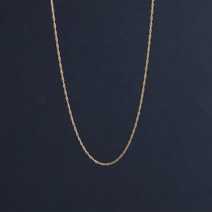 18金ネックレス k18 k10 ネックレス 18金 レディース チェーン ネックレスチェーン スクリューチェーン 0.9mm幅 18k ゴールド シンプル 華奢 18 金 チェーンのみ | DEVAS | 01
