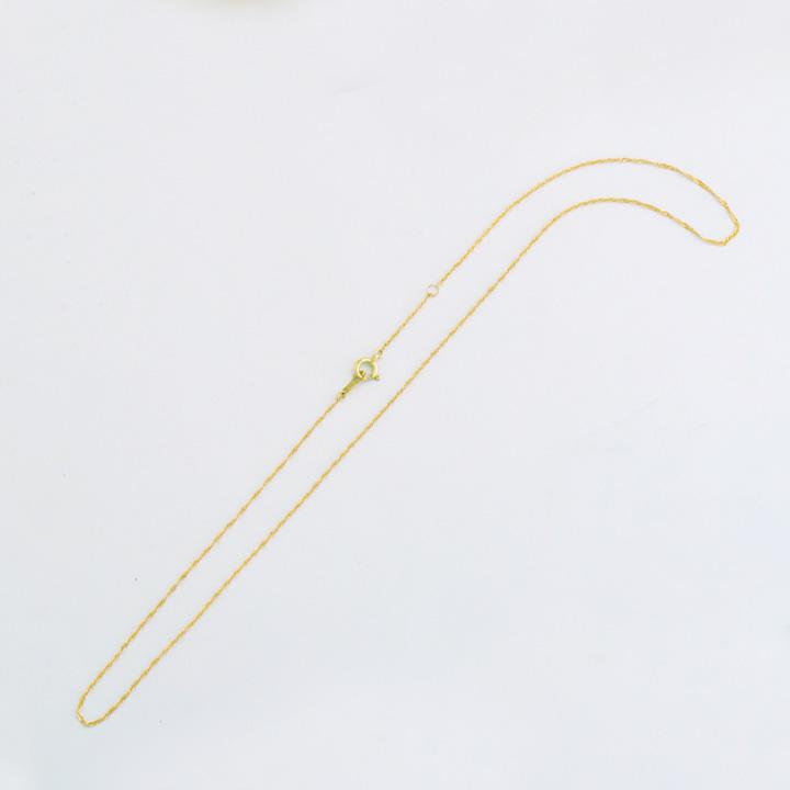 18金ネックレス k18 k10 ネックレス 18金 レディース チェーン ネックレスチェーン スクリューチェーン 0.9mm幅 18k ゴールド シンプル 華奢 18 金 チェーンのみ | DEVAS | 04