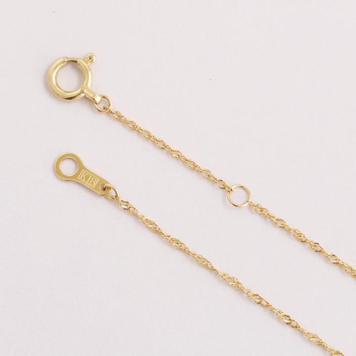 18金ネックレス k18 k10 ネックレス 18金 レディース チェーン ネックレスチェーン スクリューチェーン 0.9mm幅 18k ゴールド シンプル 華奢 18 金 チェーンのみ | DEVAS | 05