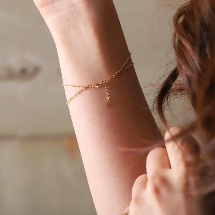 【土日限定2000円OFFクーポン有】 18金 ブレスレット k18 18金ブレスレット 18k レディース 2連 スクリューチェーン 1.2mm ブレスレットレディース | DEVAS | 11