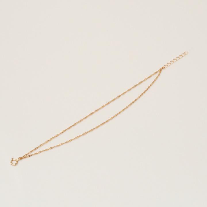 【土日限定2000円OFFクーポン有】 18金 ブレスレット ピンクゴールド k18 18金ブレスレット 18k 2連 スクリューチェーン 1.2mm チェーンシンプル | DEVAS | 02