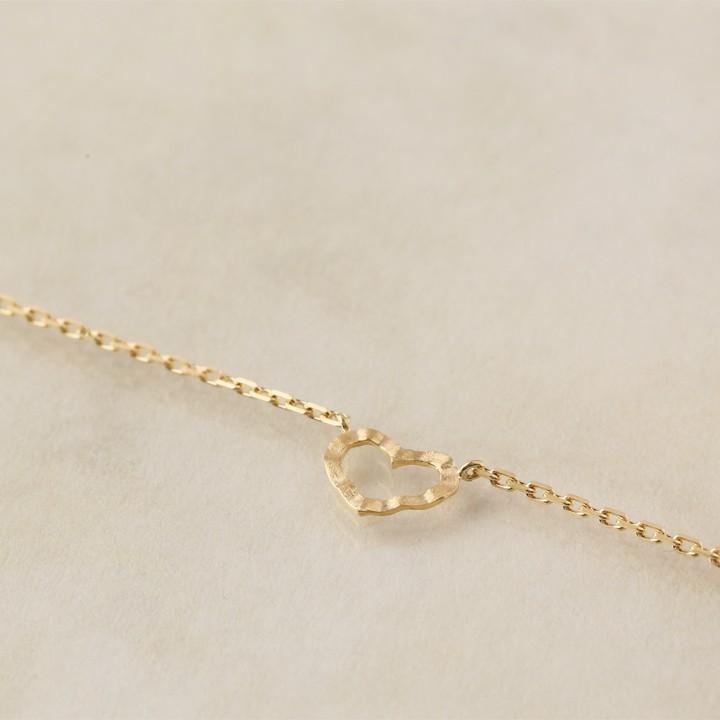 【土日限定2000円OFFクーポン有】 18金 アンクレット k18 18k レディース ハート デザイン 18金アンクレット 普段使い 18 金 チェーン おしゃれ | DEVAS | 03