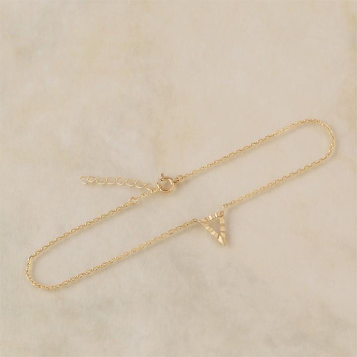 【土日限定2000円OFFクーポン有】 18金 アンクレット k18 18k レディース トライアングル 三角形 18金アンクレット シンプル 普段使い 18 金 チェーン | DEVAS | 02