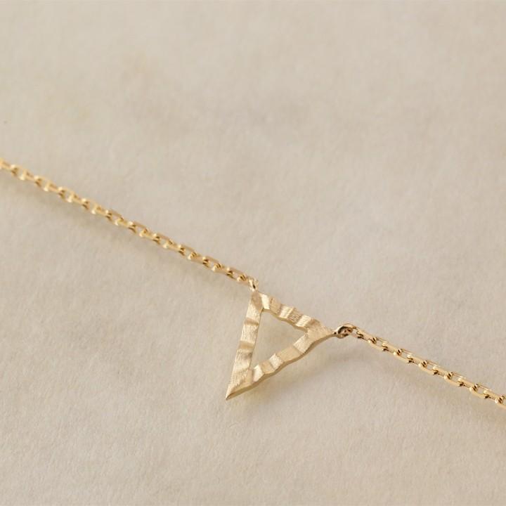 【土日限定2000円OFFクーポン有】 18金 アンクレット k18 18k レディース トライアングル 三角形 18金アンクレット シンプル 普段使い 18 金 チェーン | DEVAS | 03