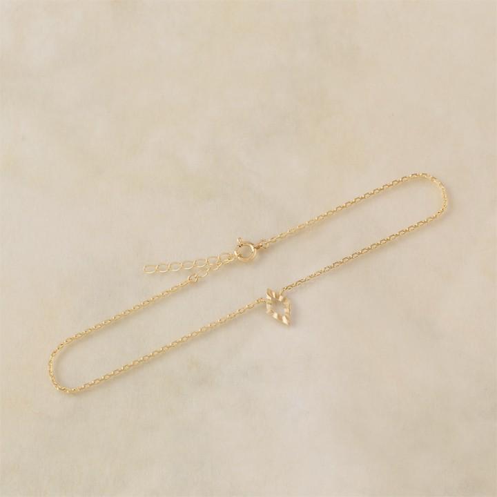 【土日限定2000円OFFクーポン有】 18金 アンクレット k18 18k レディースローンバス ひし形 18金アンクレット シンプル 普段使い 18 金 チェーン | DEVAS | 02