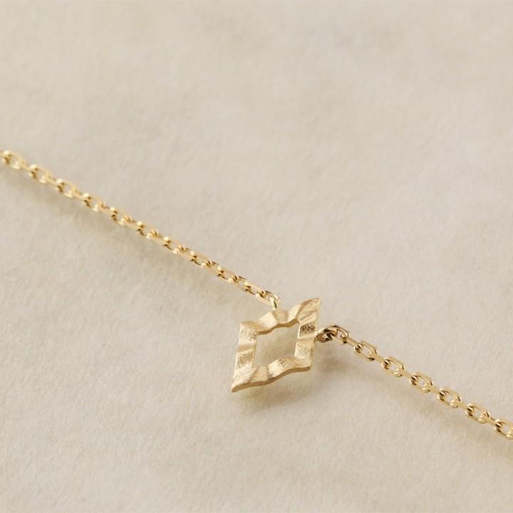 【土日限定2000円OFFクーポン有】 18金 アンクレット k18 18k レディースローンバス ひし形 18金アンクレット シンプル 普段使い 18 金 チェーン | DEVAS | 03