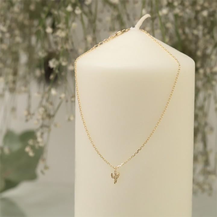 【土日限定2000円OFFクーポン有】 18金 アンクレット k18 18k レディース サボテン 18金アンクレット シンプル 普段使い 18 金 チェーン | DEVAS | 01