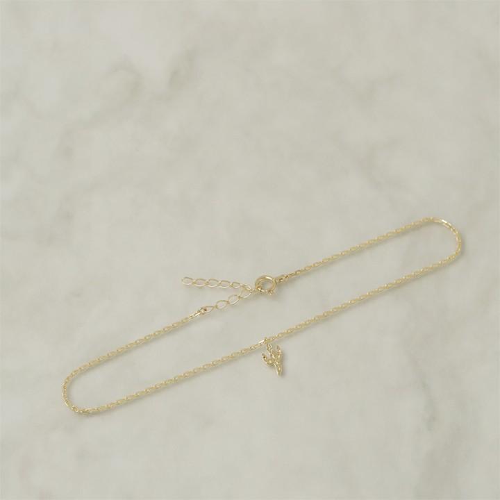【土日限定2000円OFFクーポン有】 18金 アンクレット k18 18k レディース サボテン 18金アンクレット シンプル 普段使い 18 金 チェーン | DEVAS | 02
