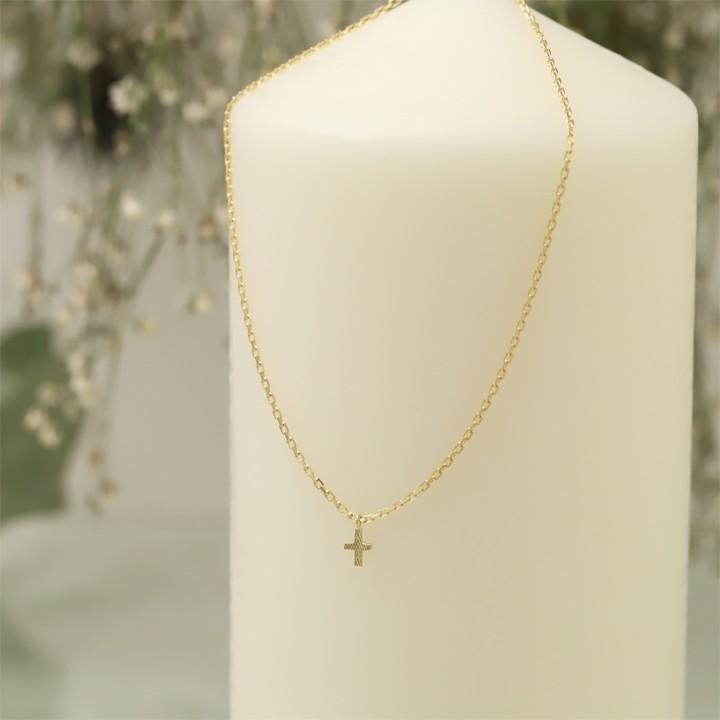 【土日限定2000円OFFクーポン有】 18金 アンクレット k18 18k レディース プチクロス デザイン 18金アンクレット シンプル 普段使い 18 金 チェーン | DEVAS | 01