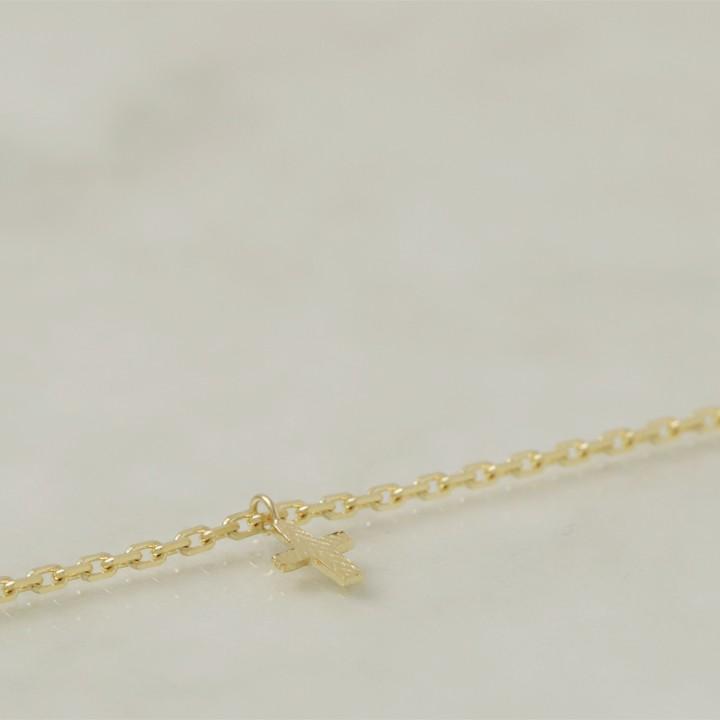 【土日限定2000円OFFクーポン有】 18金 アンクレット k18 18k レディース プチクロス デザイン 18金アンクレット シンプル 普段使い 18 金 チェーン | DEVAS | 04