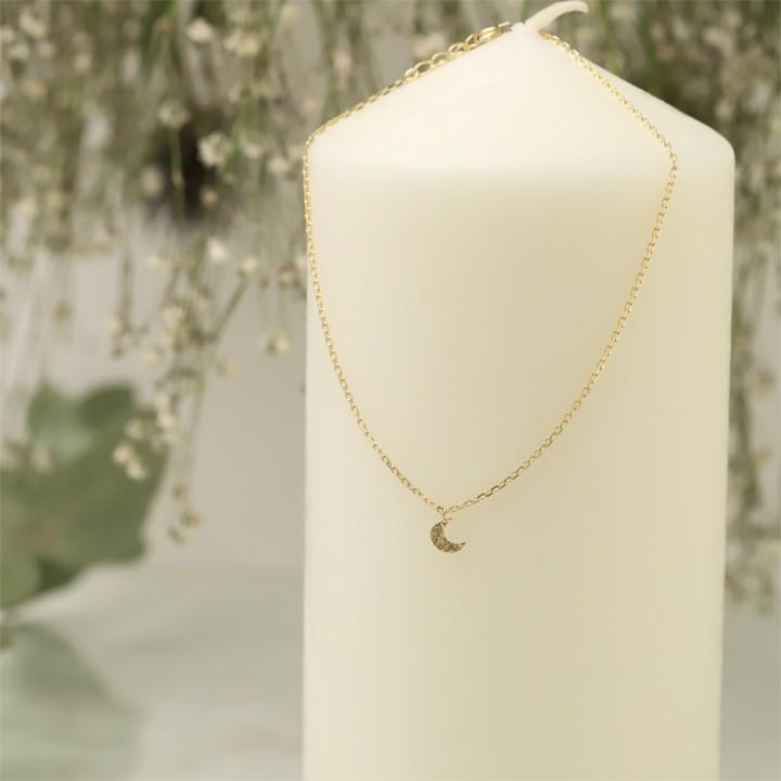 【土日限定2000円OFFクーポン有】 18金 アンクレット k18 18k レディース月 ムーン 三日月 18金アンクレット シンプル 普段使い 18 金 チェーン | DEVAS | 01