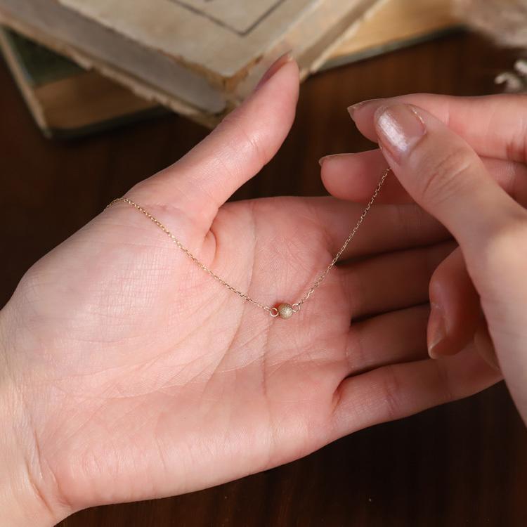 【土日限定1500円OFFクーポン有】 18金 ブレスレット k18 18金ブレスレット 18k レディース ボール 0.9mm チェーン ブレスレットレディース | DEVAS | 07