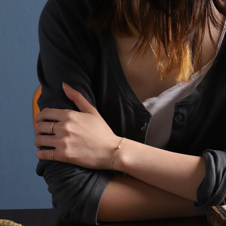 【土日限定1500円OFFクーポン有】 18金 ブレスレット k18 18金ブレスレット 18k レディース ボール 0.9mm チェーン ブレスレットレディース | DEVAS | 06