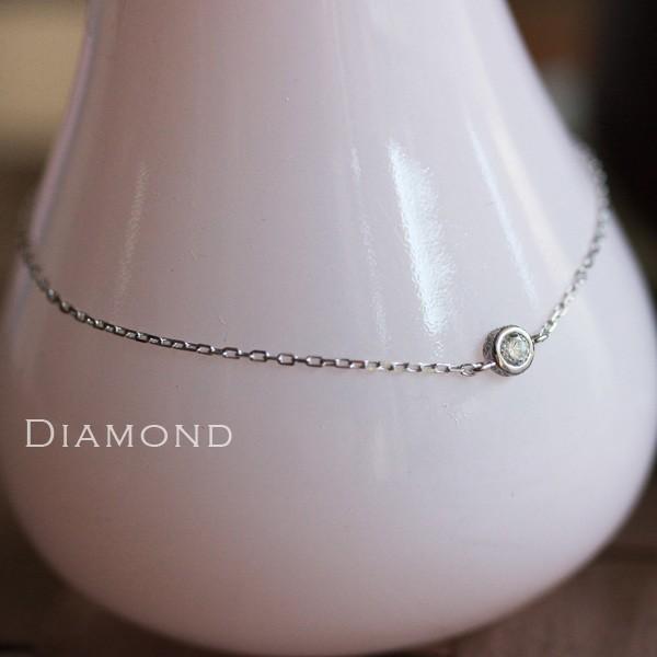 【土日限定3000円OFFクーポン有】 18金 ブレスレット k18 18金ブレスレット 18k レディース ダイヤモンド 1粒 ホワイトゴールド ブレスレットレディース | DEVAS