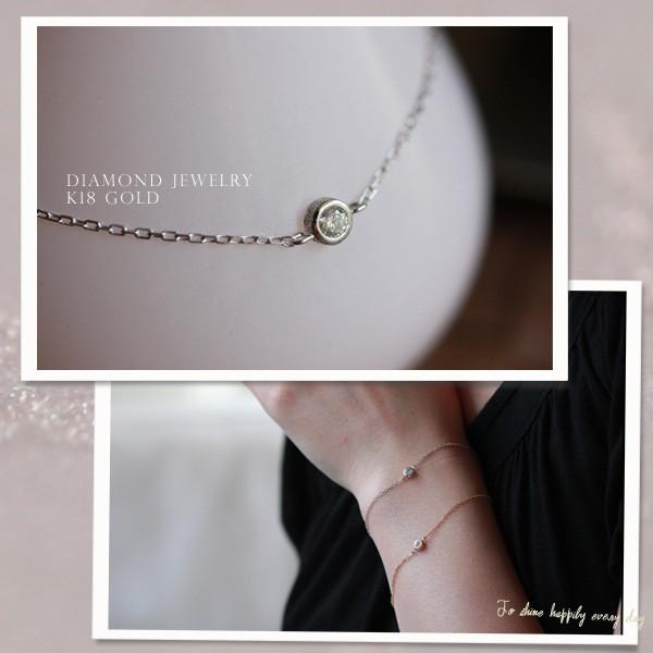 【土日限定3000円OFFクーポン有】 18金 ブレスレット k18 18金ブレスレット 18k レディース ダイヤモンド 1粒 ホワイトゴールド ブレスレットレディース | DEVAS | 01