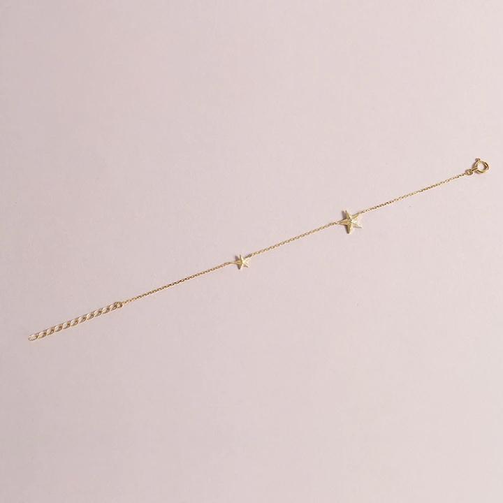 【土日限定2000円OFFクーポン有】 18金 ブレスレット k18 18金ブレスレット 18k レディース スター 星 あずき チェーン 0.9mm ブレスレットレディース | DEVAS | 04