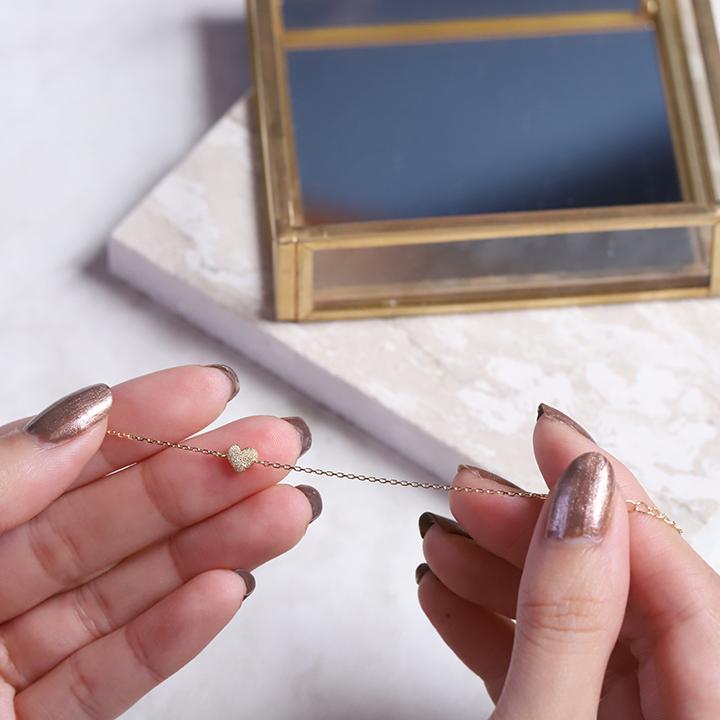 【土日限定2000円OFFクーポン有】 18金 ブレスレット k18 18金ブレスレット 18k レディース ハート 0.9mm チェーン ブレスレットレディース | DEVAS | 10