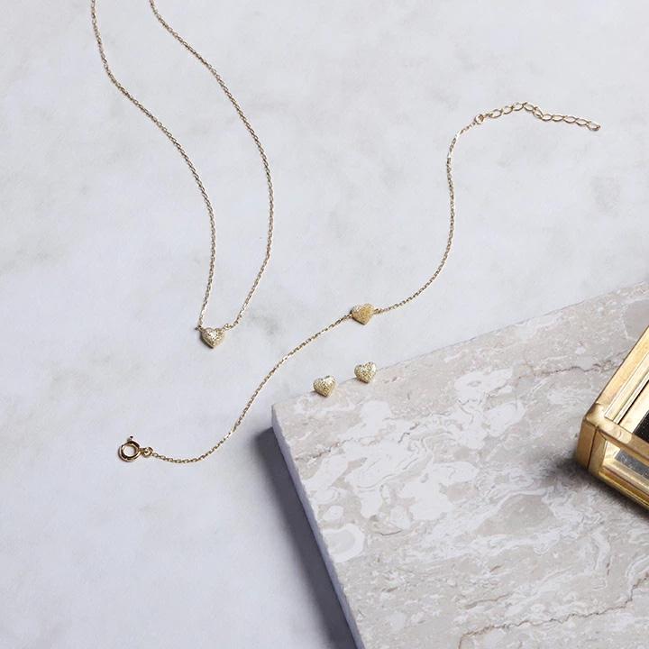 【土日限定2000円OFFクーポン有】 18金 ブレスレット k18 18金ブレスレット 18k レディース ハート 0.9mm チェーン ブレスレットレディース | DEVAS | 13